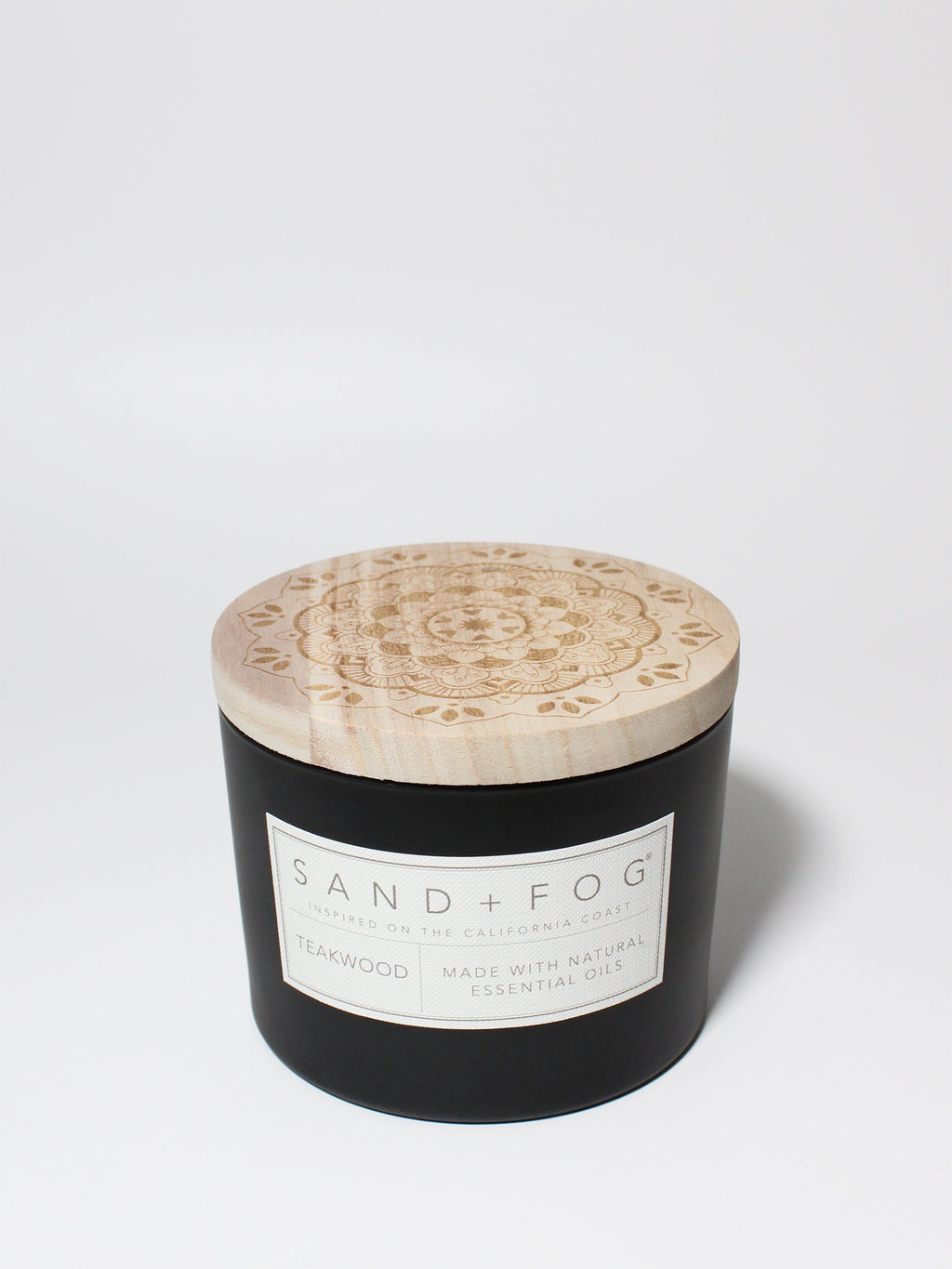Teakwood 12 oz scented candle | Shop Sand + Fog