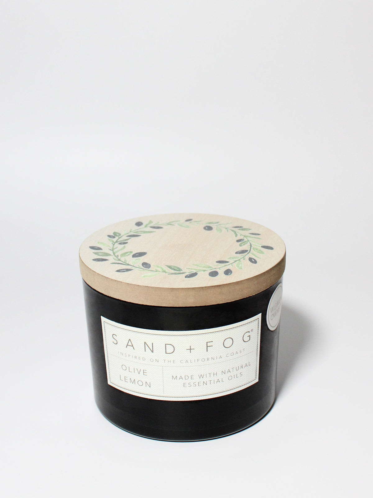 Olive Lemon 12 oz scented candle | Shop Sand + Fog