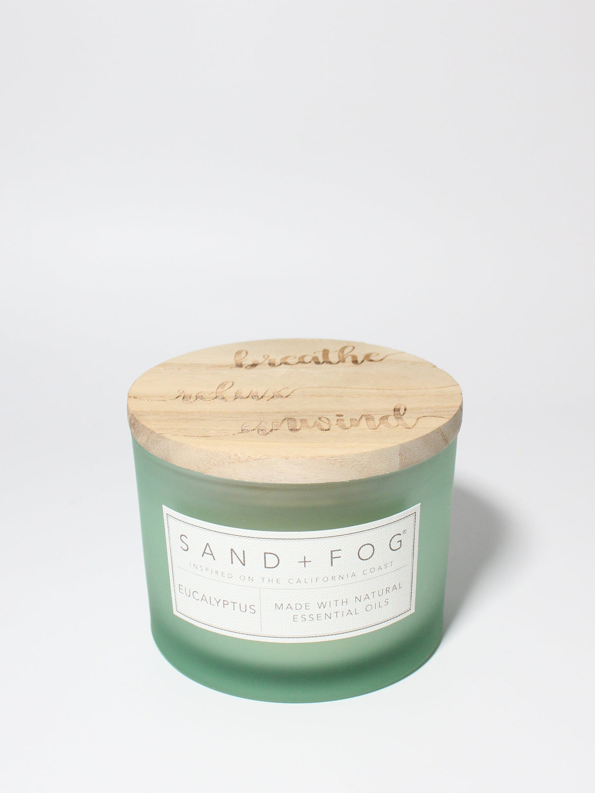 Eucalyptus 12 oz scented candle | Shop Sand + Fog