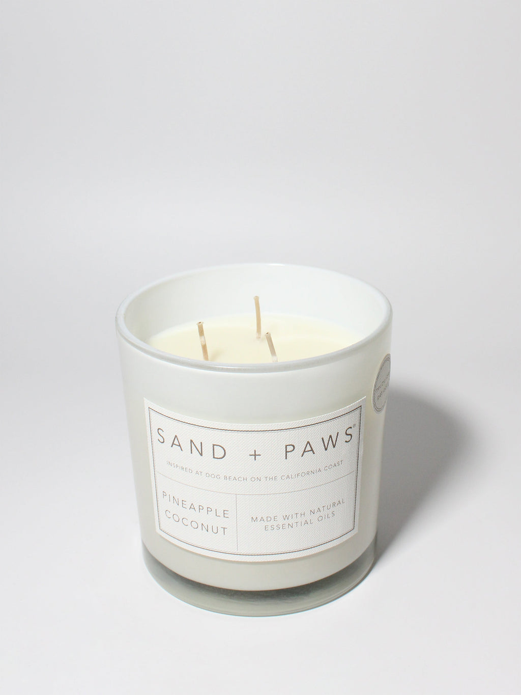 Sand + Paws Pineapple Coconut 21 oz scented candle | Shop Sand + Paws
