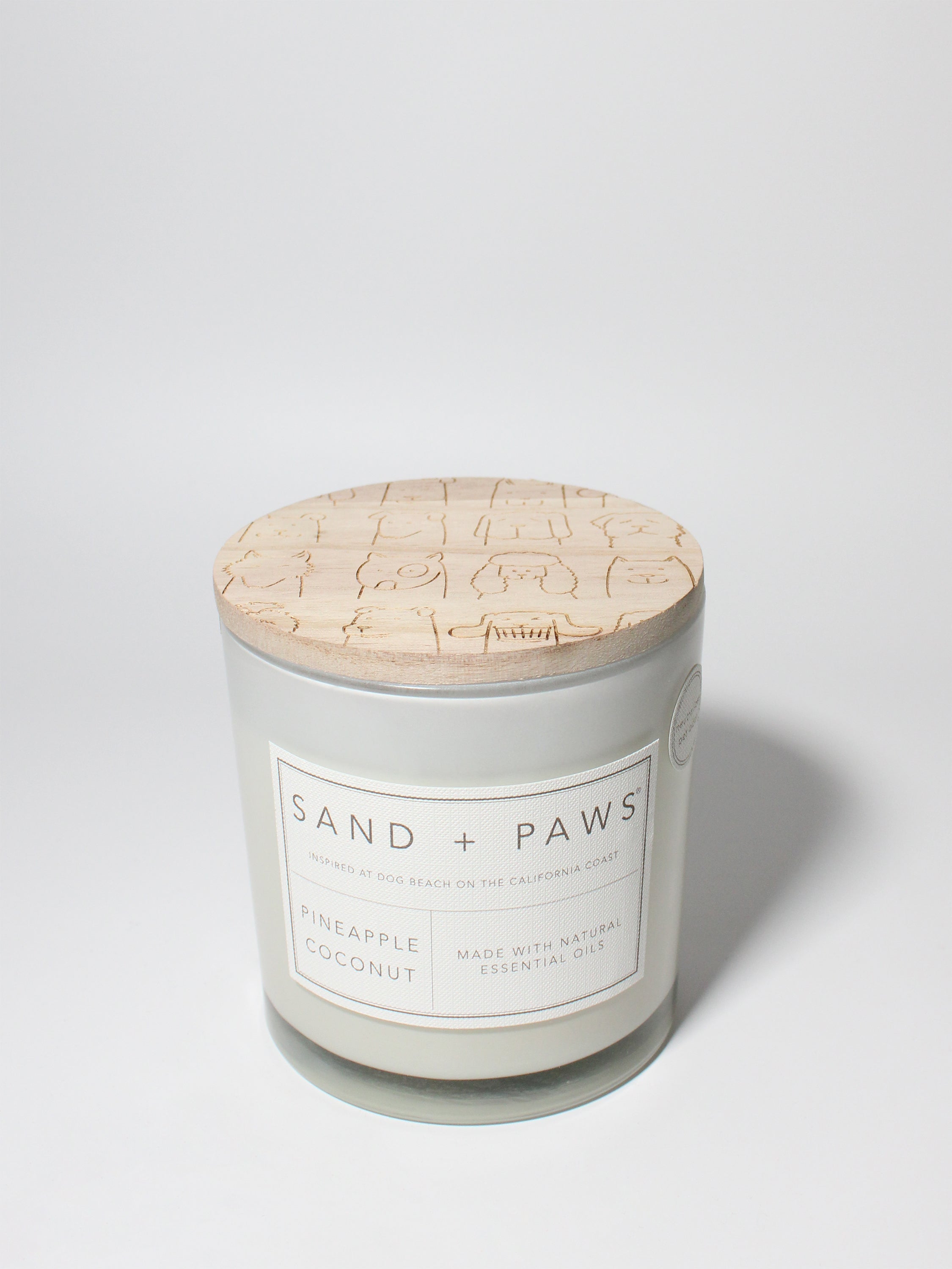 Sand + Paws Pineapple Coconut 21 oz scented candle | Shop Sand + Paws