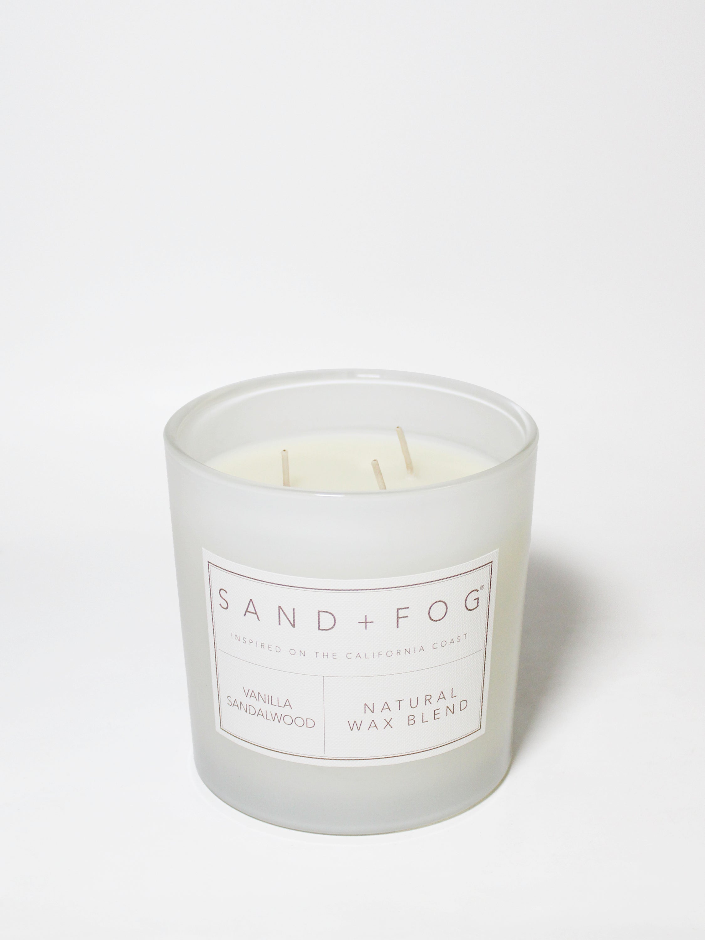 Vanilla Sandalwood 21 oz scented candle | Shop Sand + Fog