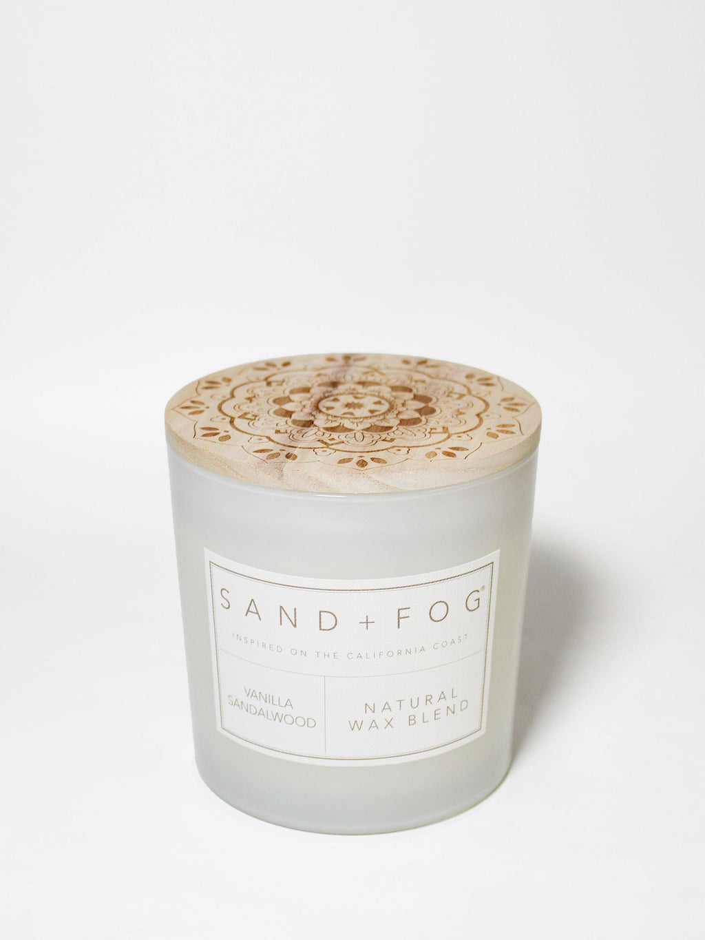 Vanilla Sandalwood 21 oz scented candle | Shop Sand + Fog
