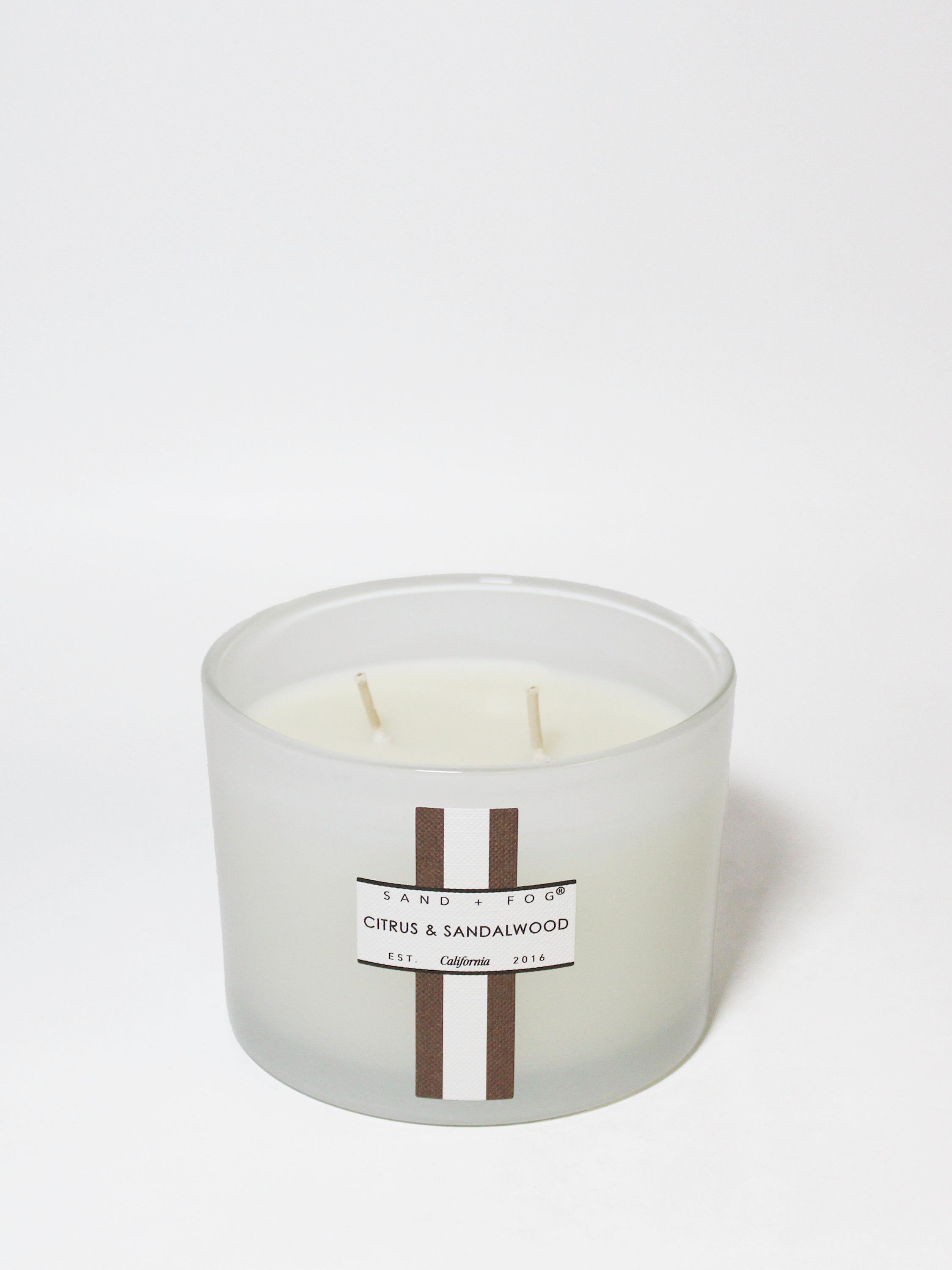 Citrus & Sandalwood 12 oz scented candle | Shop Sand + Fog
