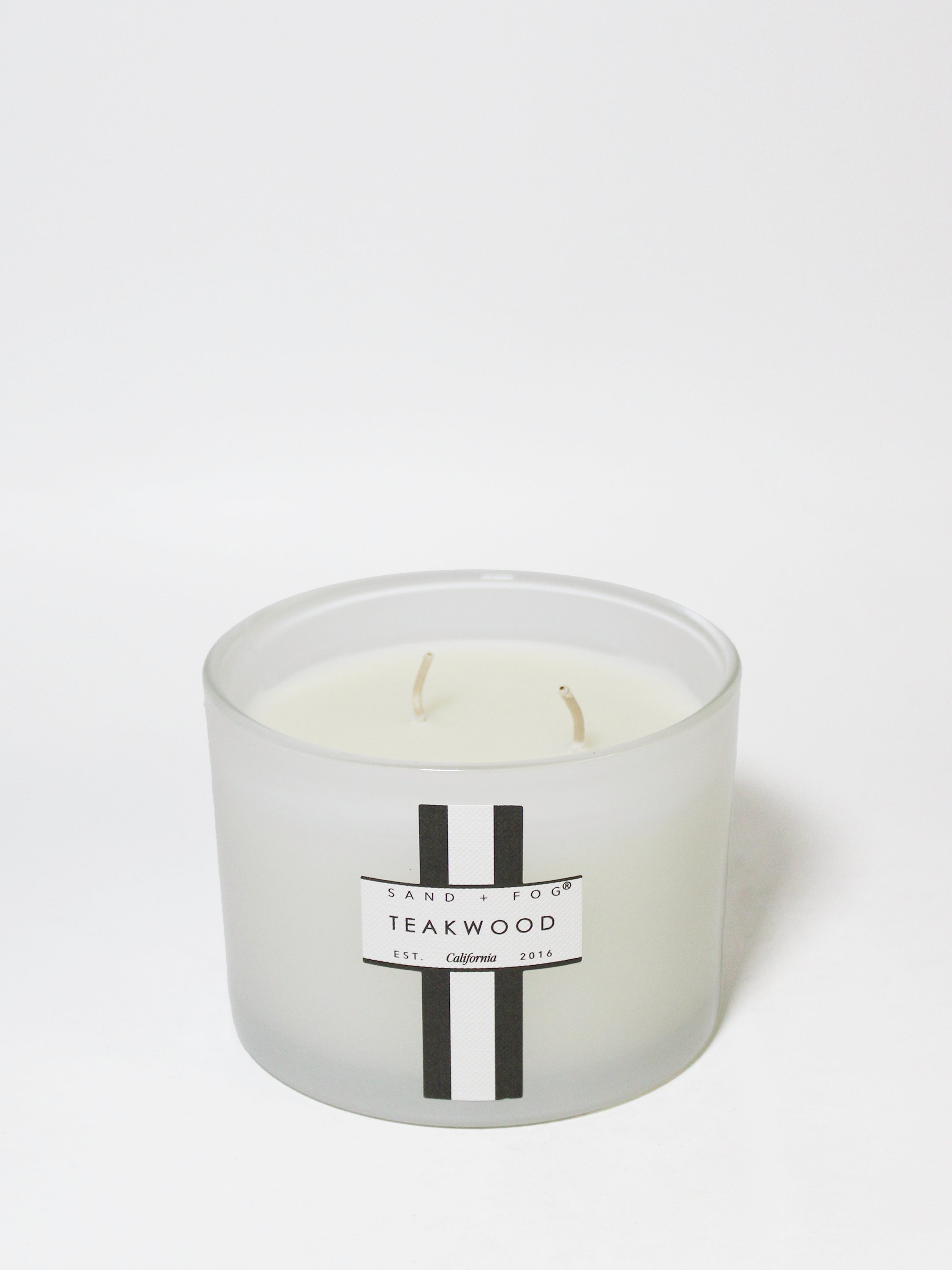Teakwood 12 oz scented candle | Shop Sand + Fog