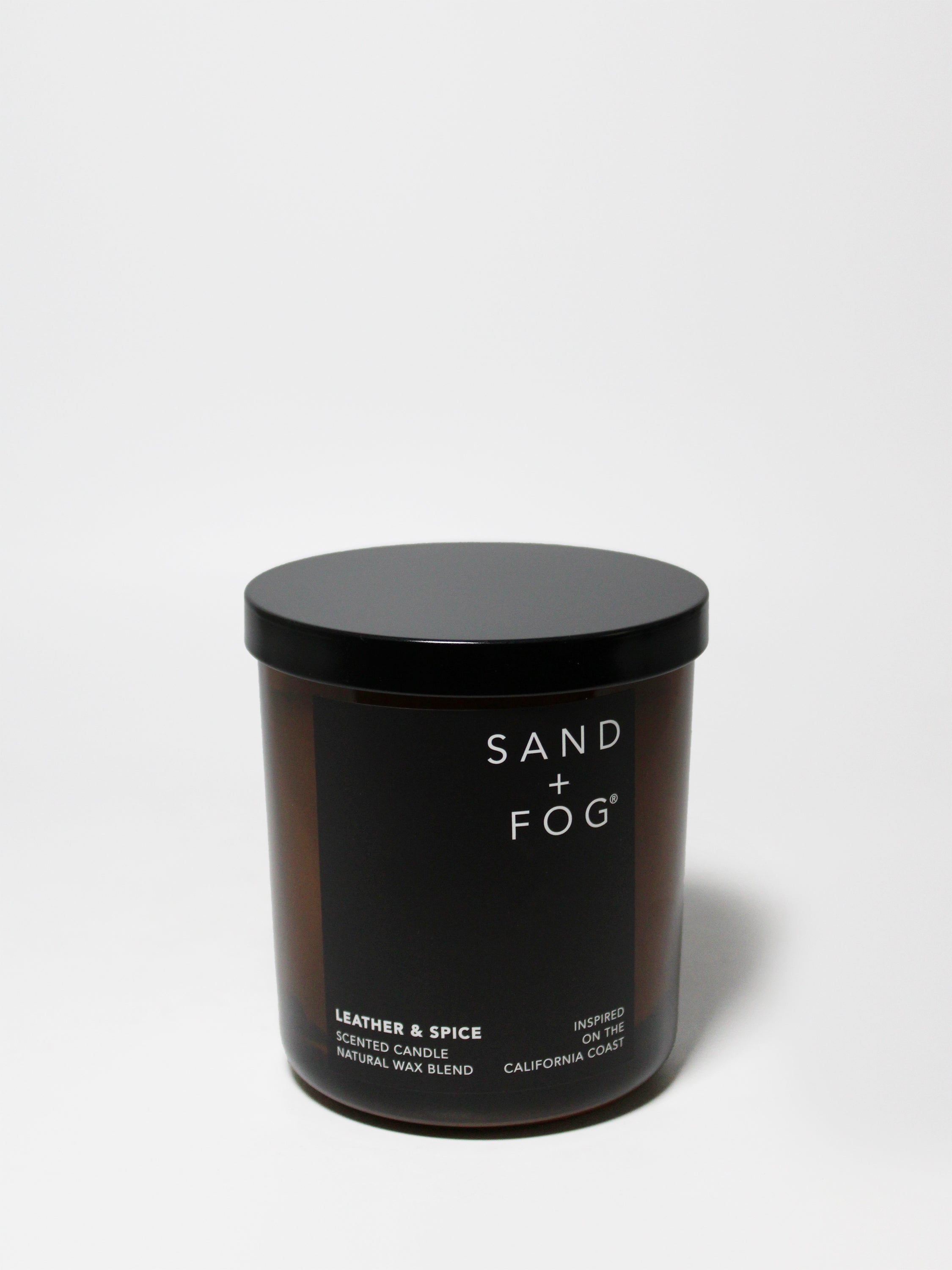 Leather & Spice 10 oz scented candle | Shop Sand + Fog