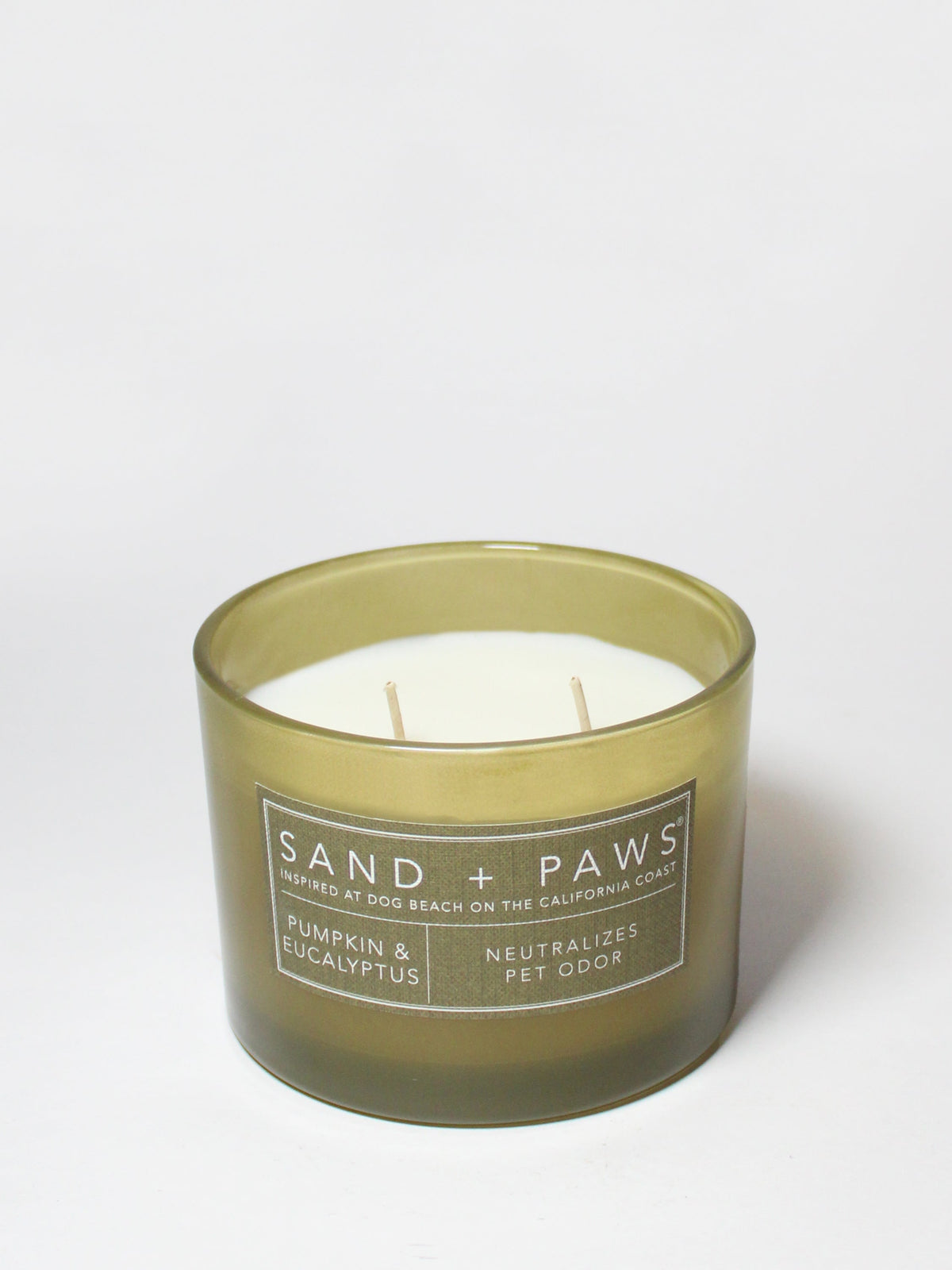 Sand + Paws Pumpkin & Eucalyptus 12 oz scented candle | Shop Sand + Paws