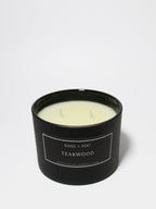 Teakwood 12 oz scented candle | Shop Sand + Fog
