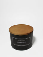 Teakwood 12 oz scented candle | Shop Sand + Fog
