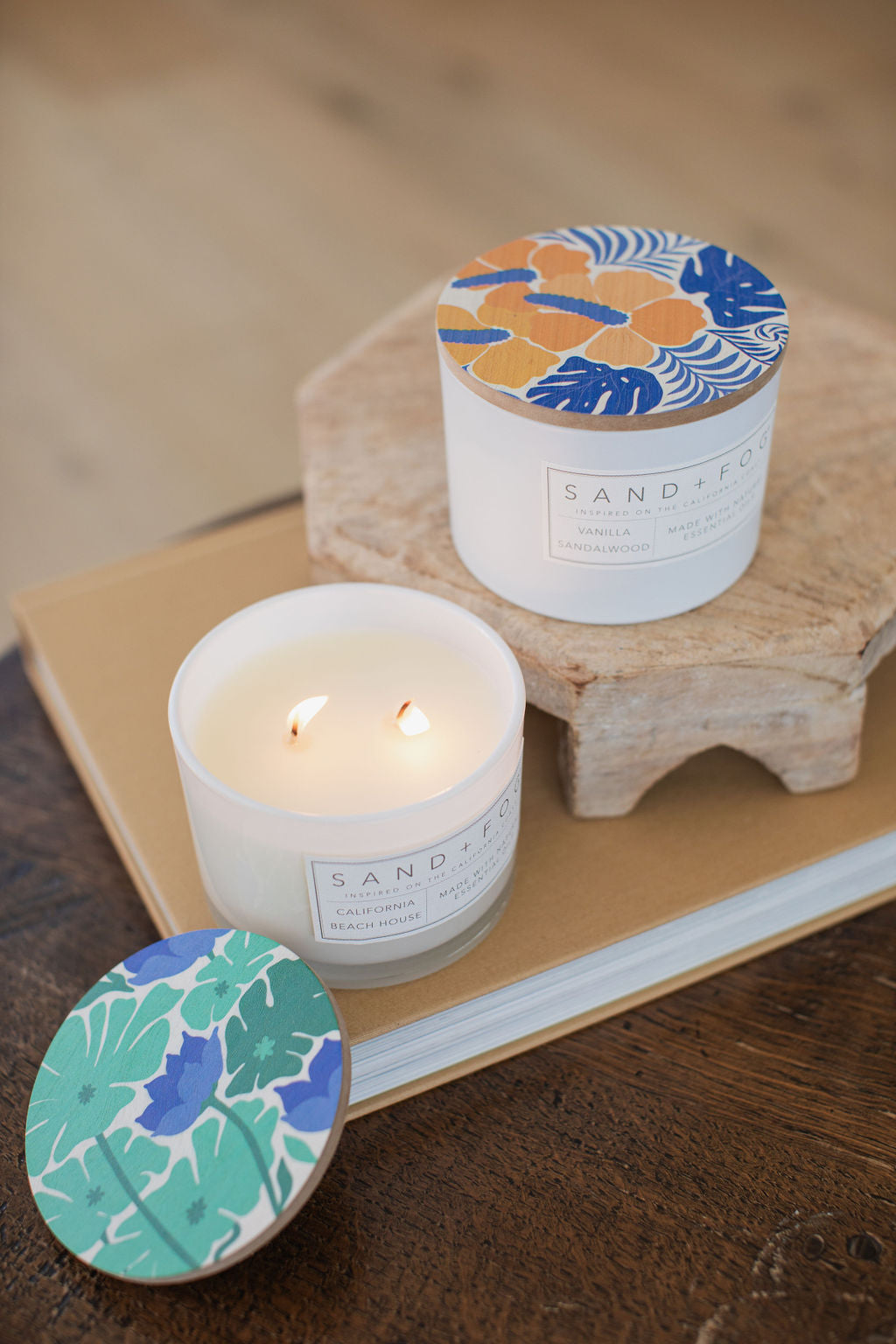 Vanilla Sandalwood 12 oz scented candle | Shop Sand + Fog
