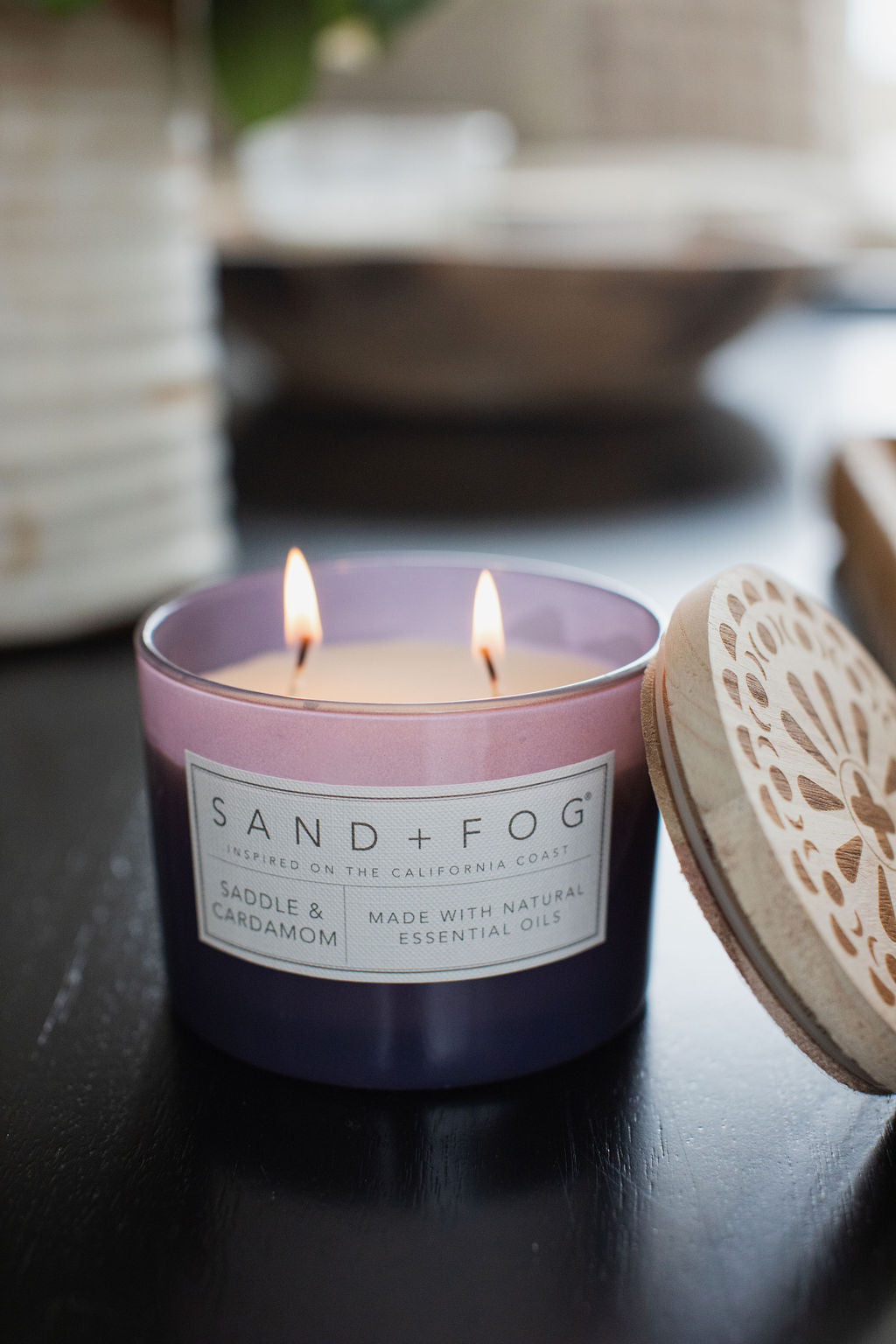 Saddle & Cardamom 12 oz scented candle | Shop Sand + Fog