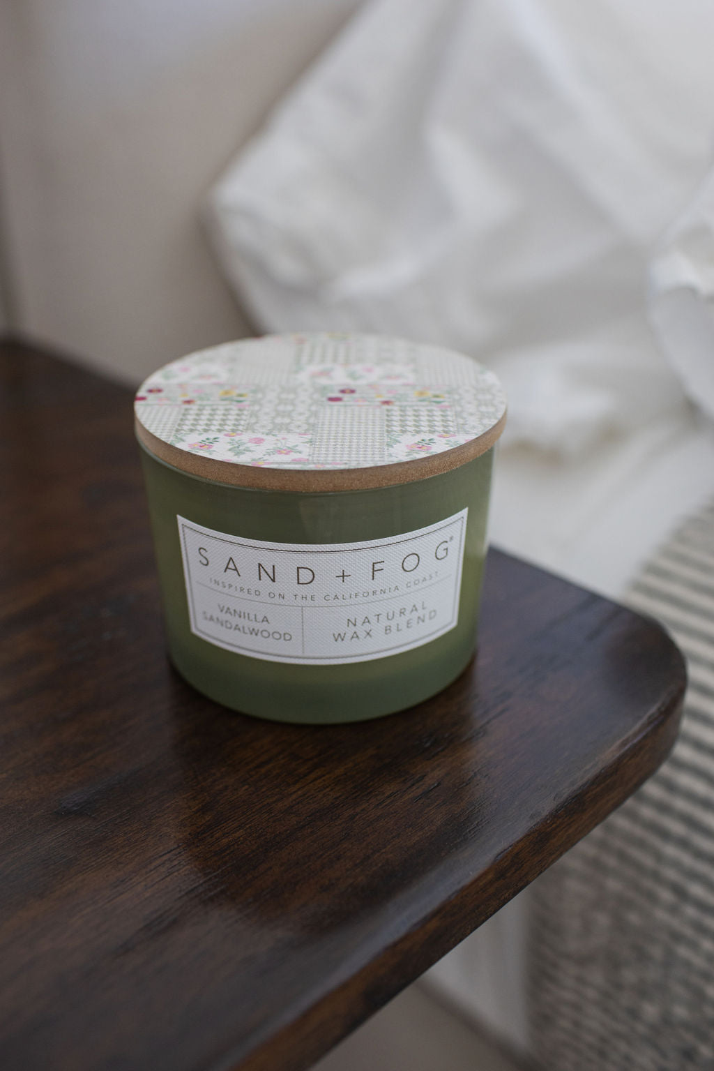 Vanilla Sandalwood 12 oz scented candle | Shop Sand + Fog