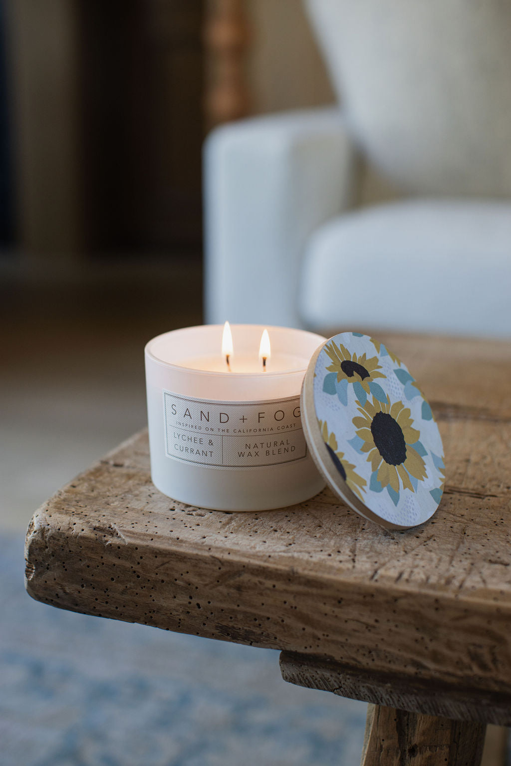 Lychee & Currant 12 oz scented candle | Shop Sand + Fog