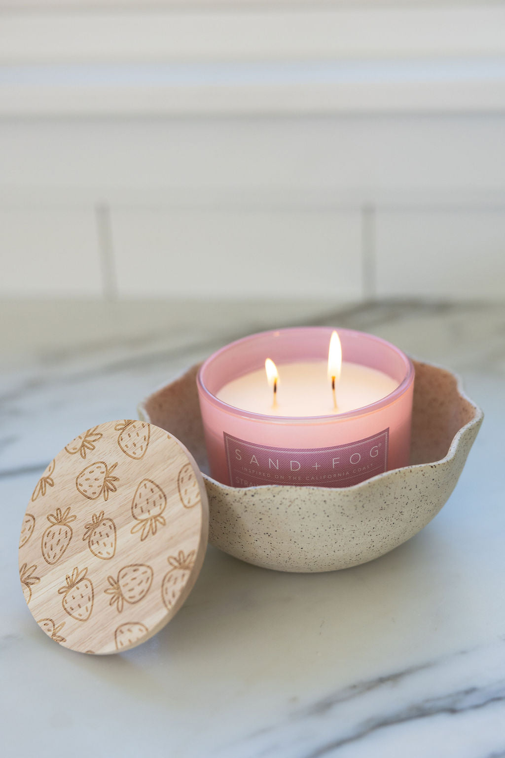 Strawberry Spritz 12 oz scented candle | Shop Sand + Fog