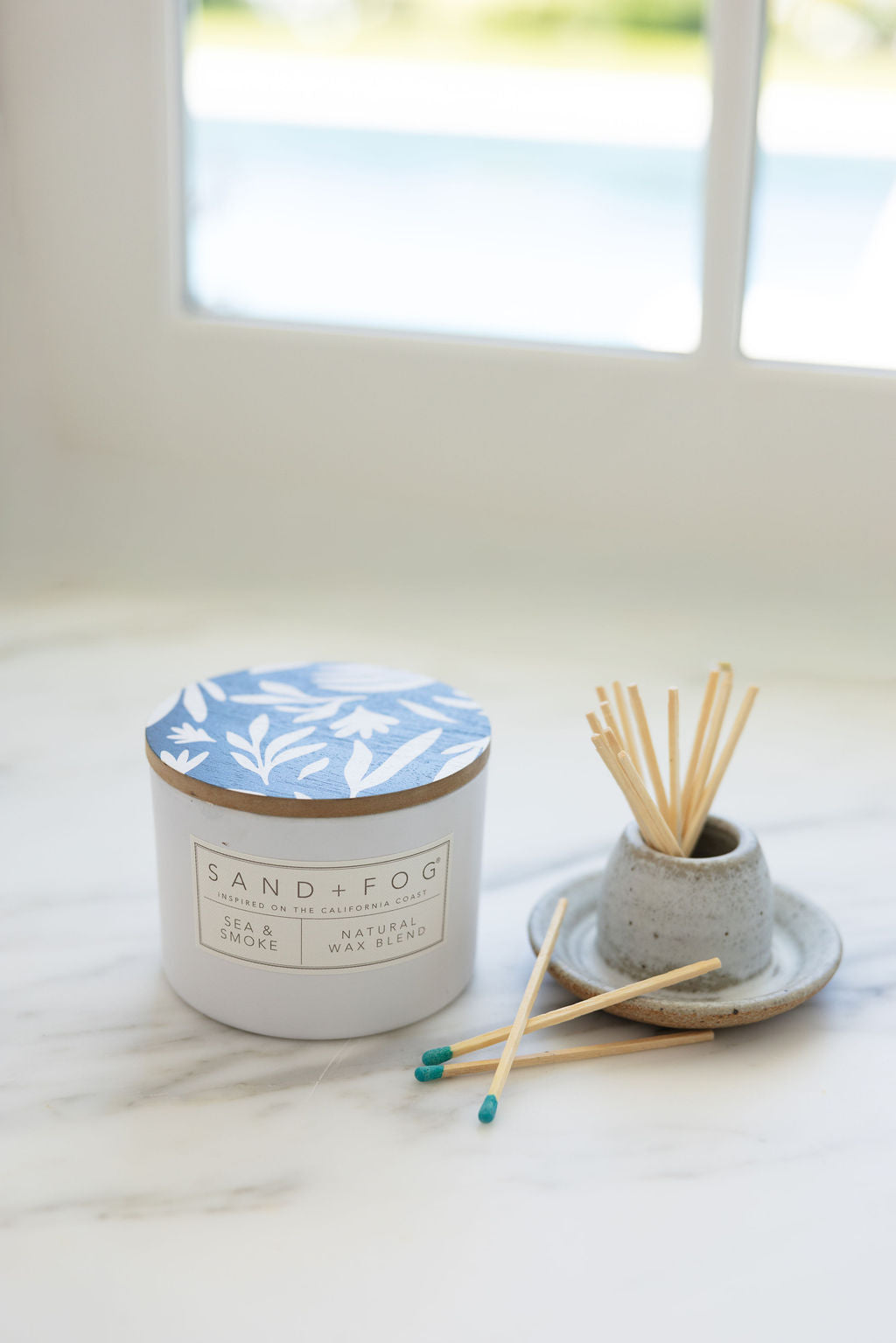 Sea & Smoke 12 oz scented candle | Shop Sand + Fog