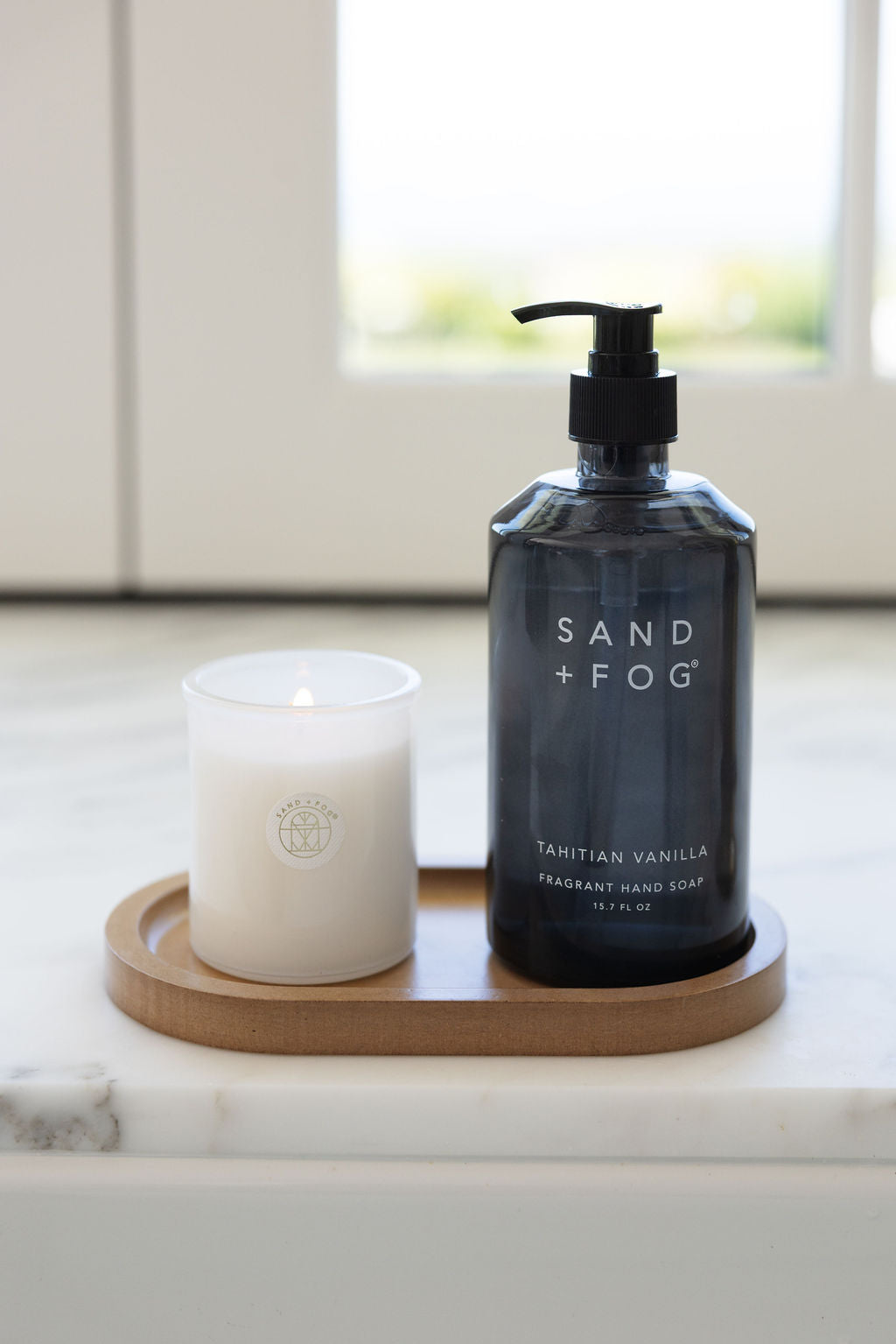 Tahitian Vanilla Hand Soap & Candle Set | Shop Sand + Fog