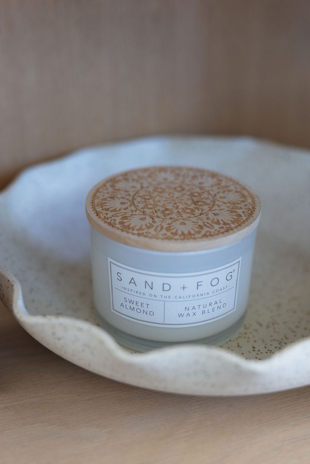 Sweet Almond 12 oz scented candle | Shop Sand + Fog