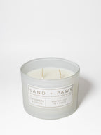 Sand + Paws Cashmere & Linen 12 oz scented candle