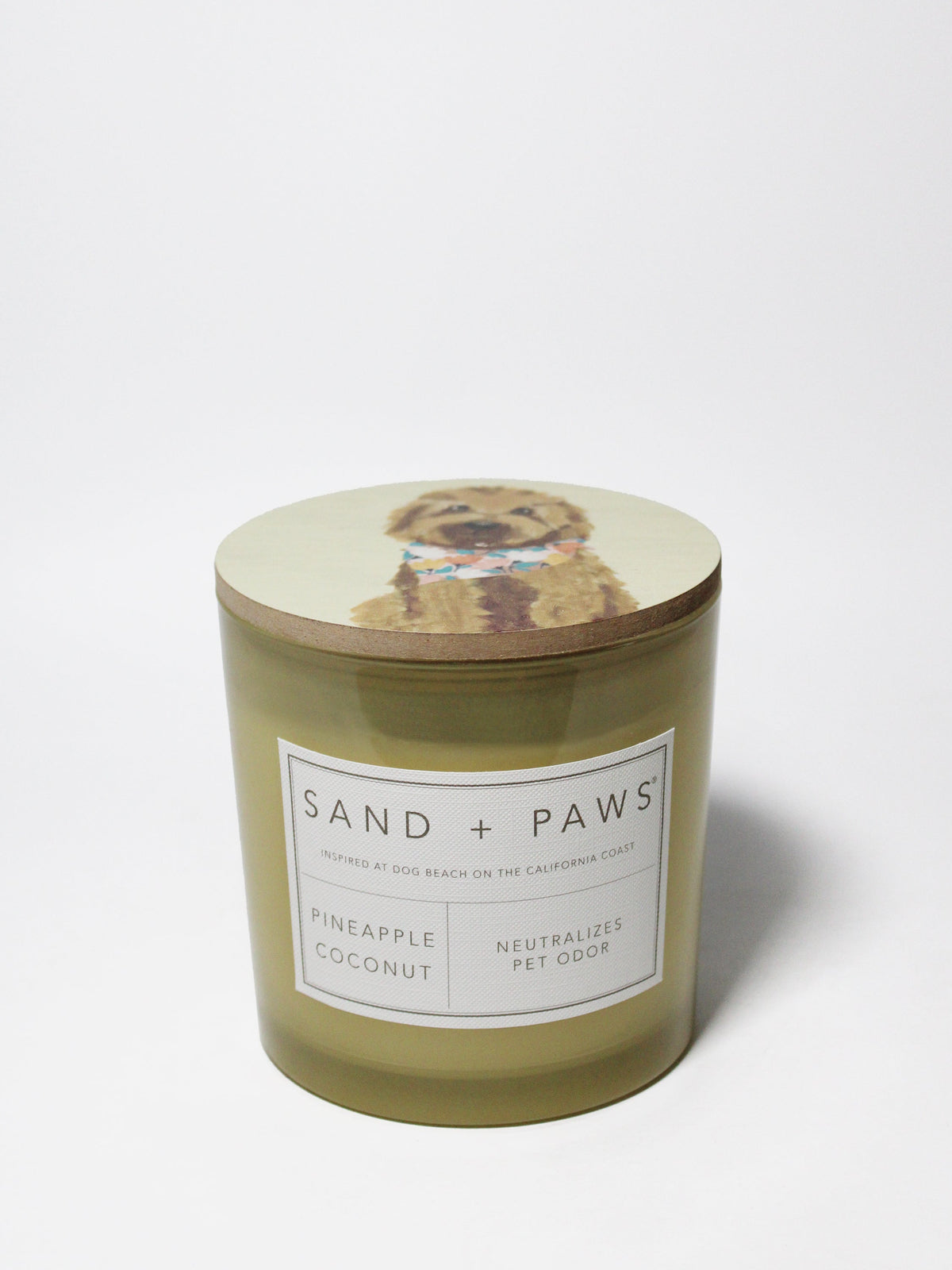 Sand + Paws Pineapple Coconut 21 oz scented candle | Shop Sand + Paws