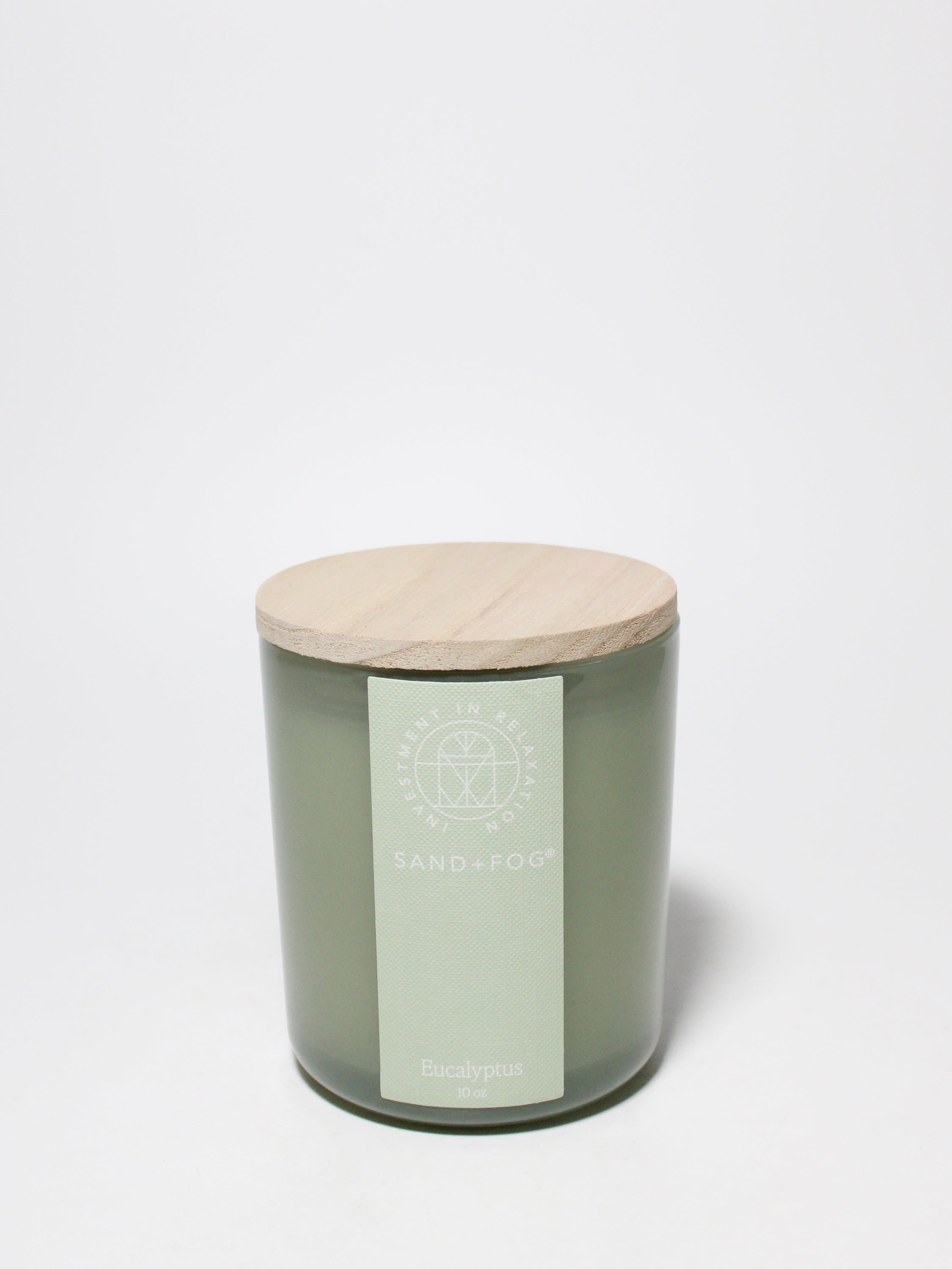 Eucalyptus 10 oz scented candle | Shop Sand + Fog