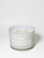 Sand + Paws Vanilla Sandalwood 12 oz scented candle