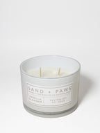 Sand + Paws Vanilla & Amber 12 oz scented candle | Shop Sand + Paws