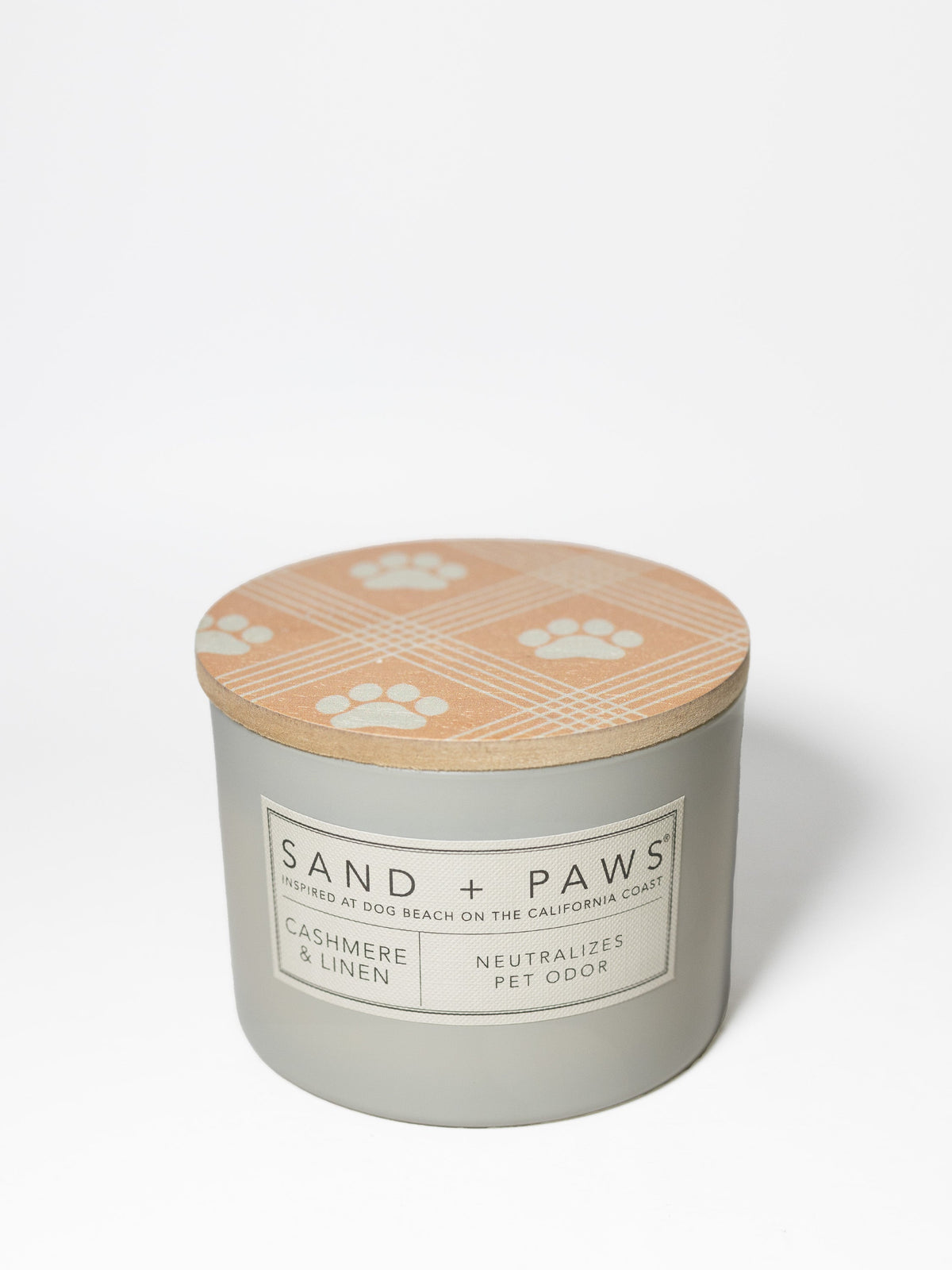 Sand + Paws Cashmere & Linen 12 oz scented candle | Shop Sand + Paws
