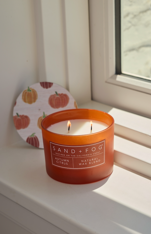 Autumn Citrus 12 oz scented candle | Shop Sand + Fog
