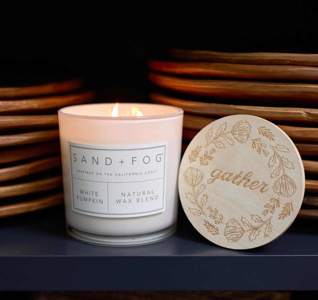White Pumpkin 21 oz scented candle | Shop Sand + Fog