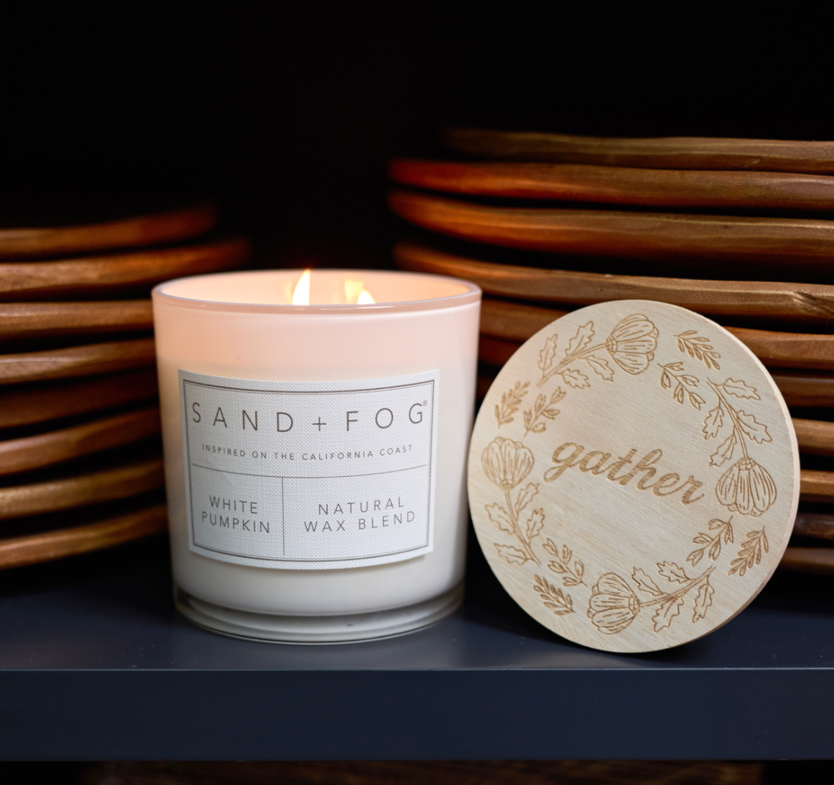 White Pumpkin 21 oz scented candle | Shop Sand + Fog