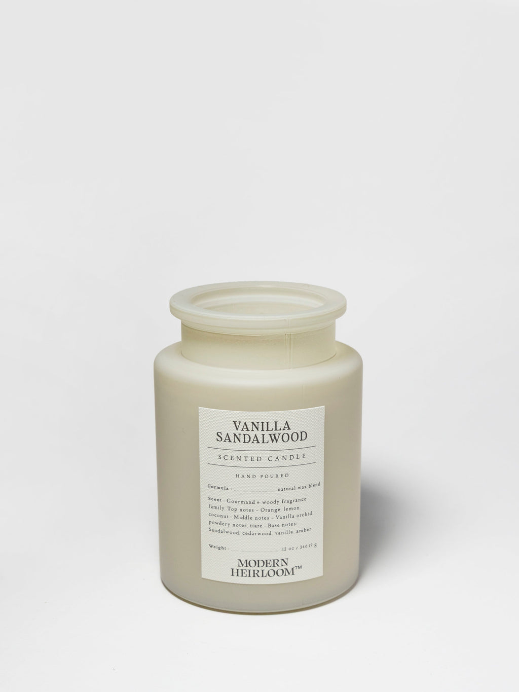 Vanilla Sandalwood 12 oz scented candle | Shop Modern Heirloom