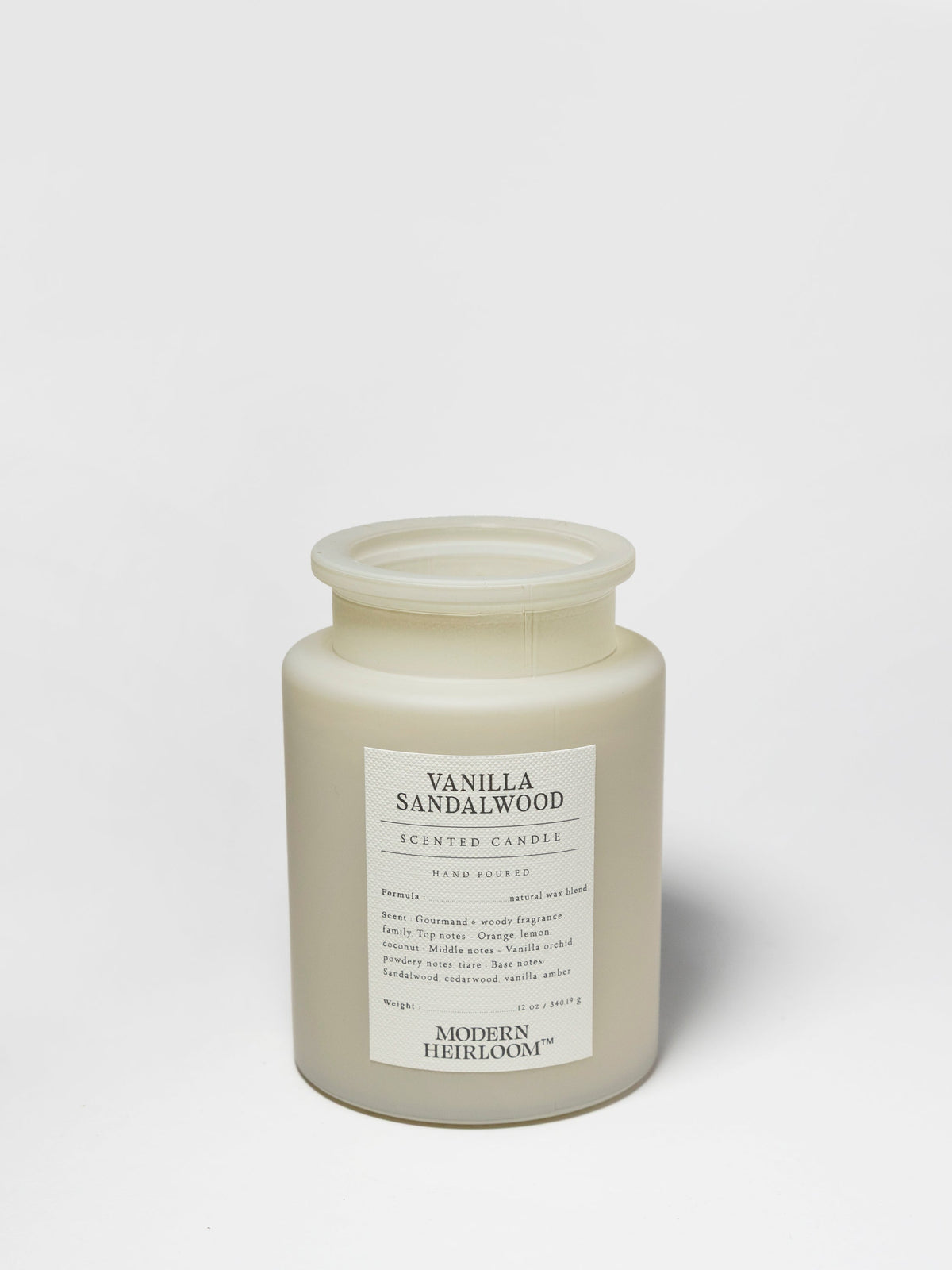 Vanilla Sandalwood 12 oz scented candle | Shop Modern Heirloom