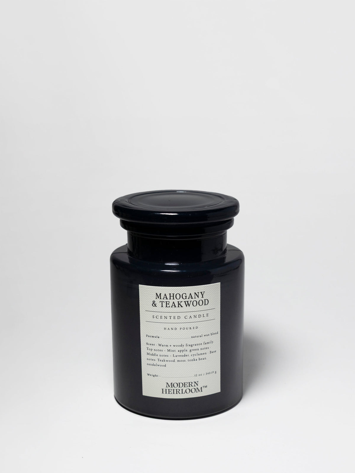 Mahogany & Teakwood 12 oz scented candle | Shop Modern Heirloom