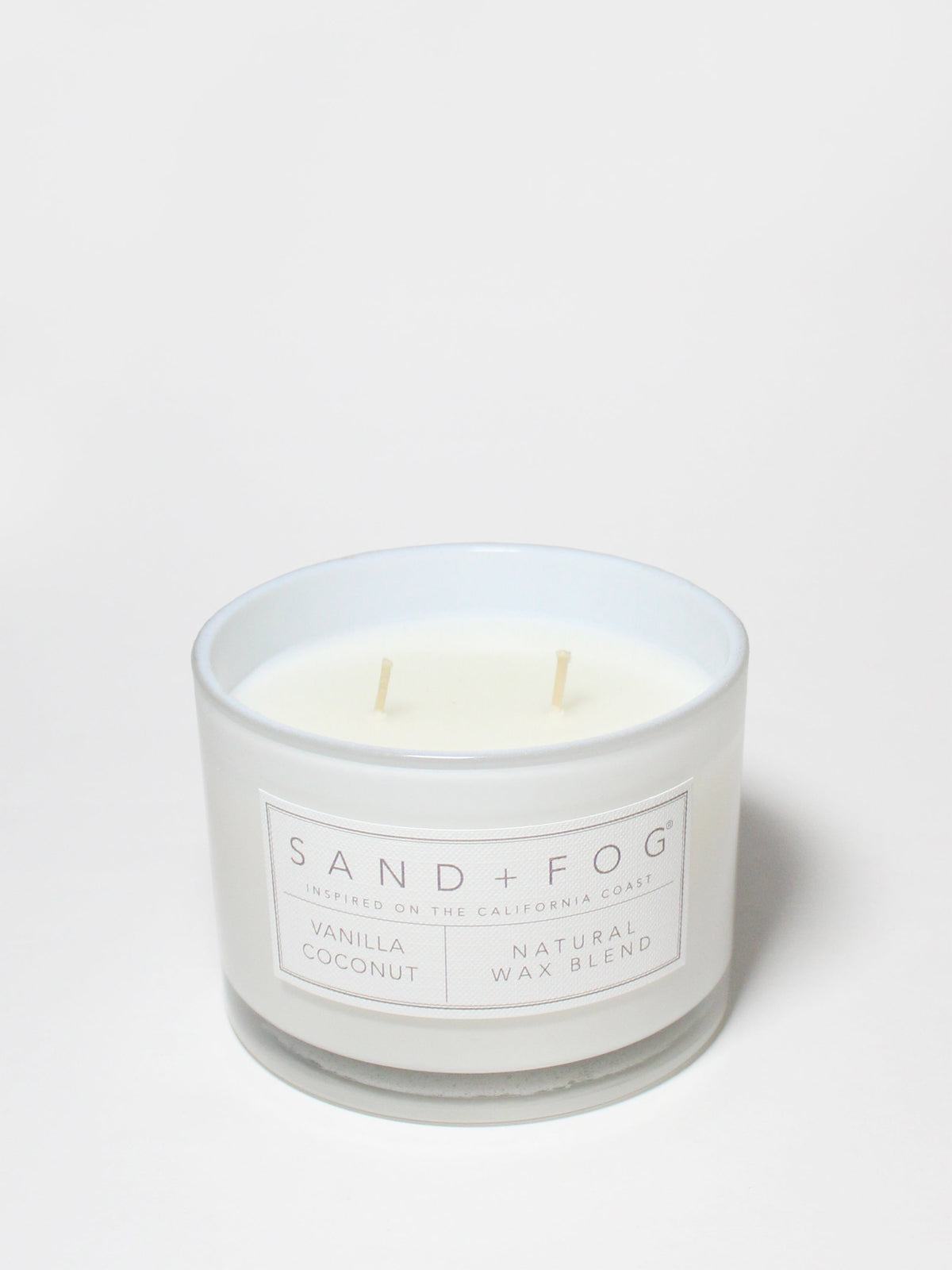 Vanilla Coconut 12 oz scented candle | Shop Sand + Fog