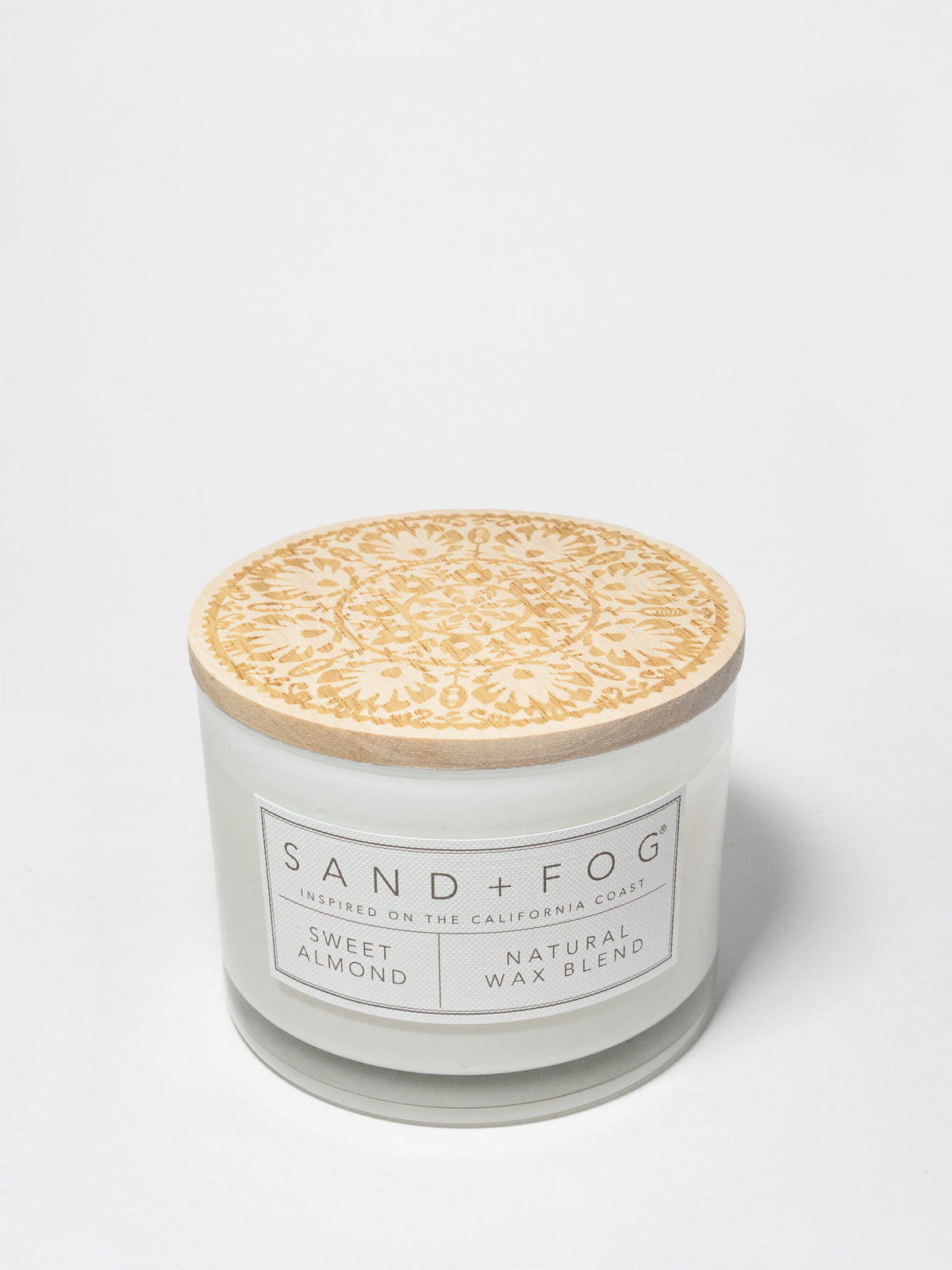 Sweet Almond 12 oz scented candle | Shop Sand + Fog